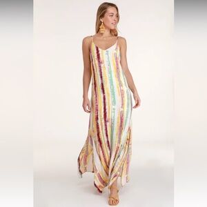 Lulu's Multicolor Striped Maxi Dress